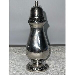 Oneida Henley Community Salt Pepper Shaker Silver Plate Vintage Ornate 4.75"